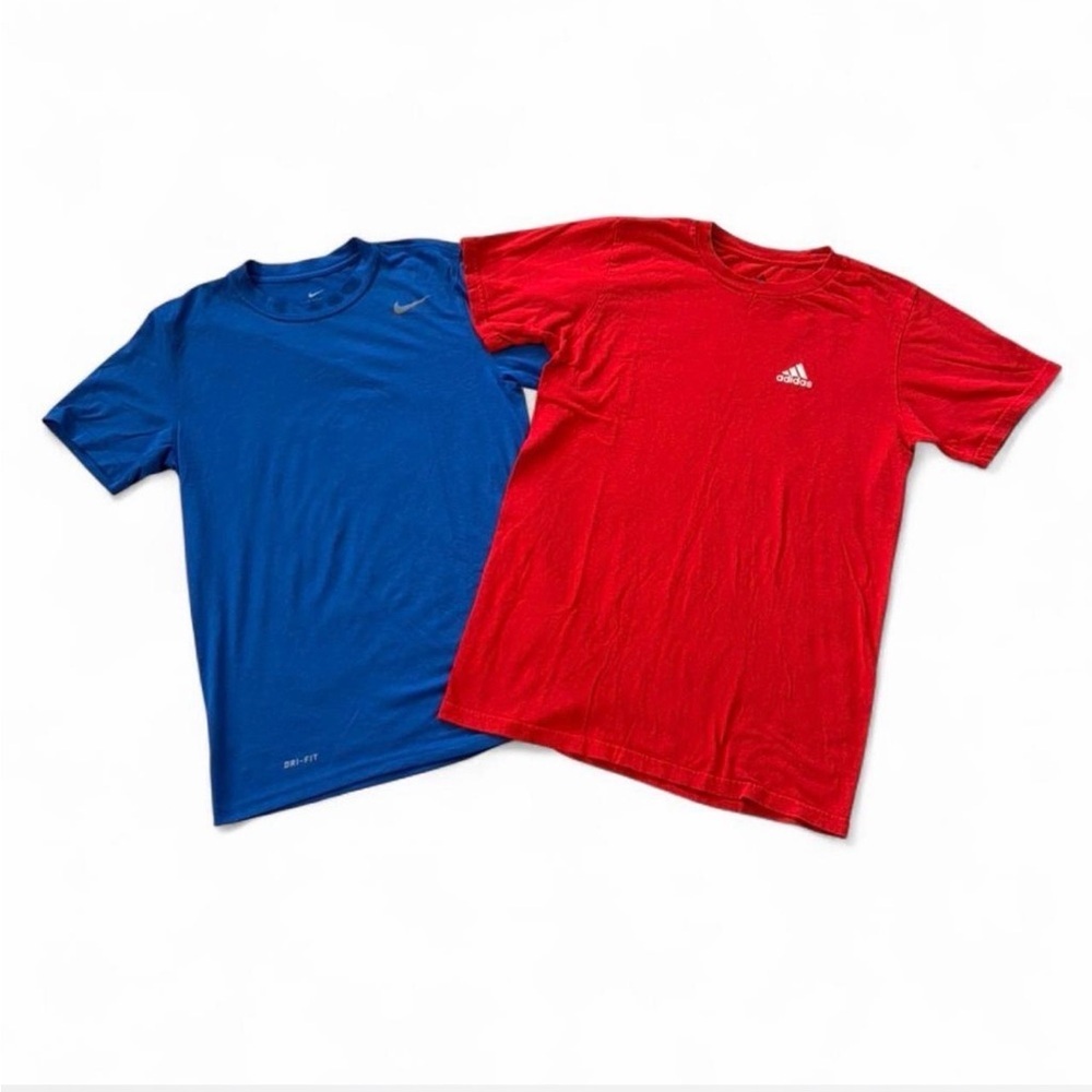 Nike Blue and Red Short Sleeve Tees
